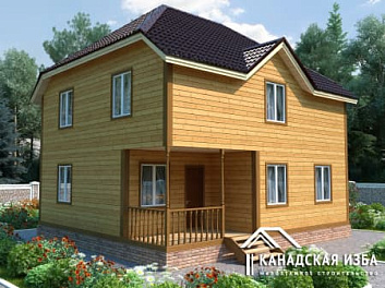 Дом Каркасный дом в 2 этажа с террасой Бавария 9 на 8